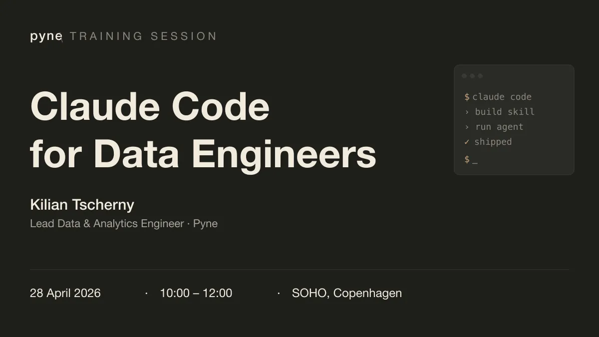 Pyne Training — Claude Code for Data Engineers